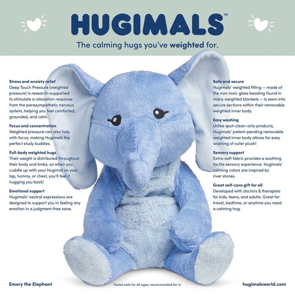Emory the Elephant 4.5lb Weighted Plush Anxiety: Kids/Adults
