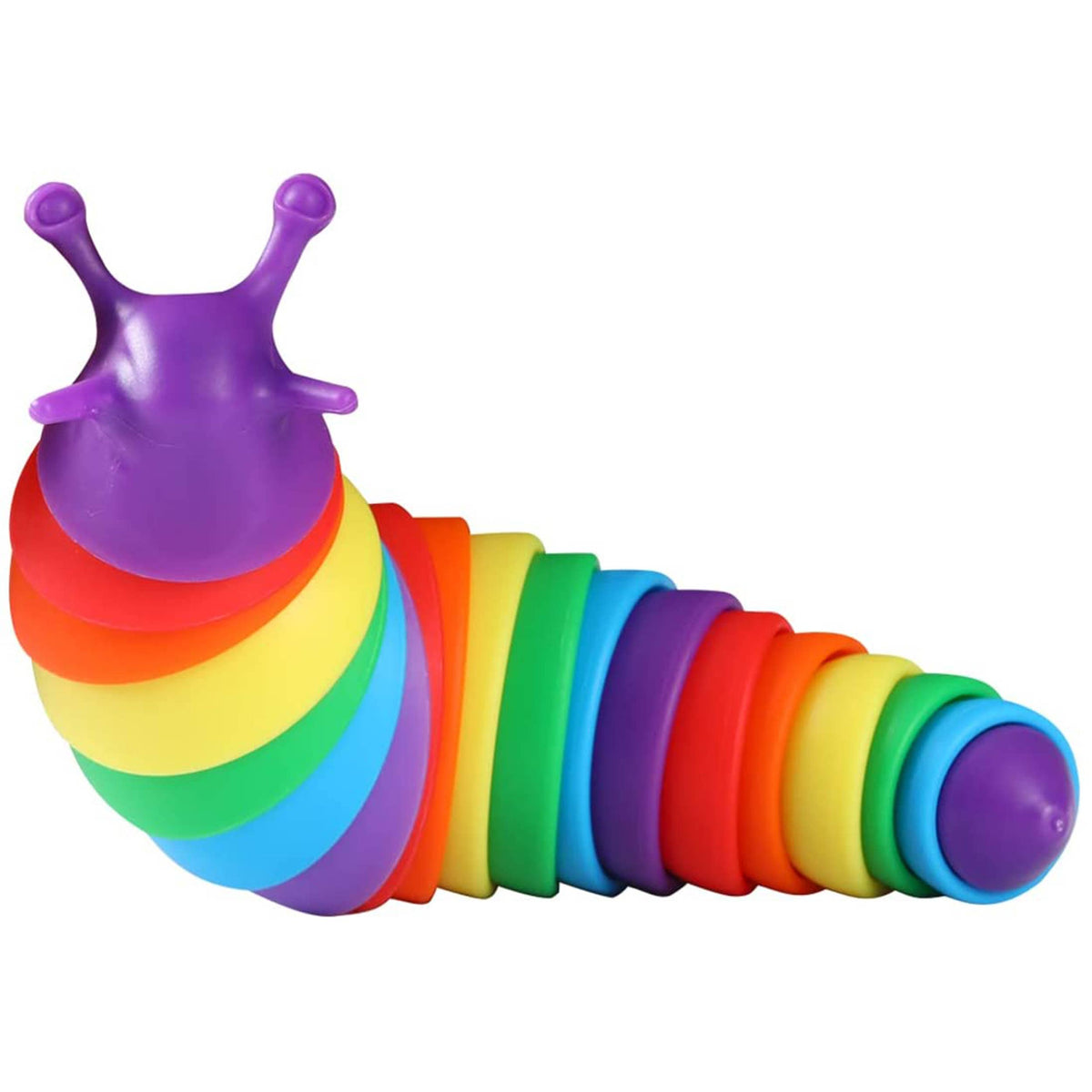 Rainbow Sensory Fidget Slug Kids Toys- Assorted