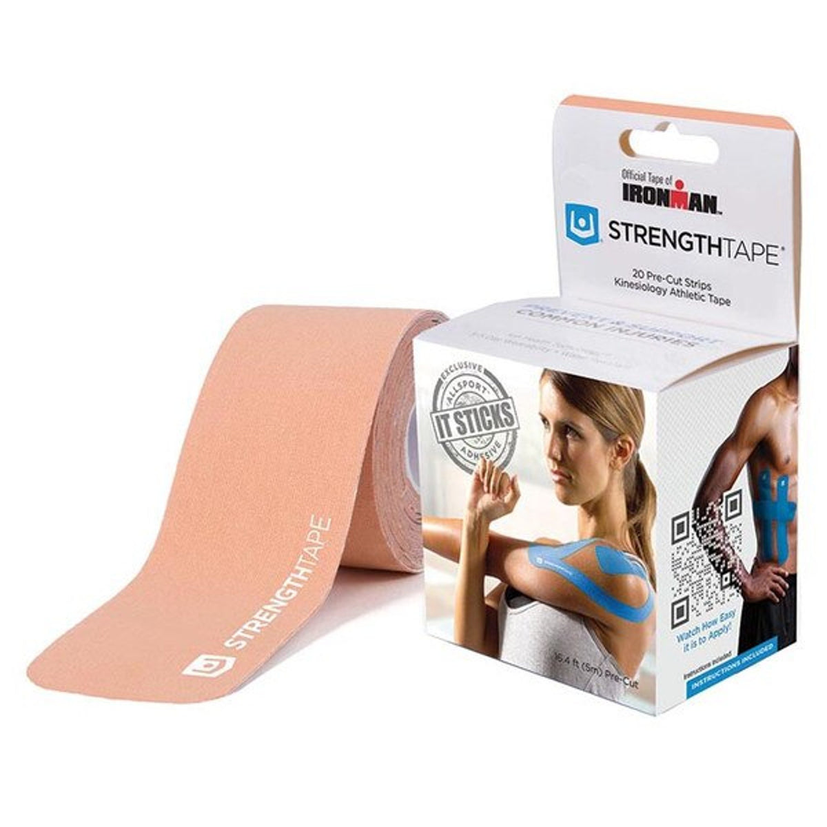 Strengthtape Kinesiology Tape Beige 5.00 - 20 Pre-Cut Strips