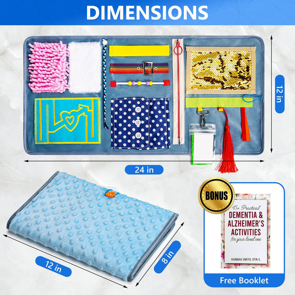 Fidget Blanket for Adults with Dementia & Alzheimer's