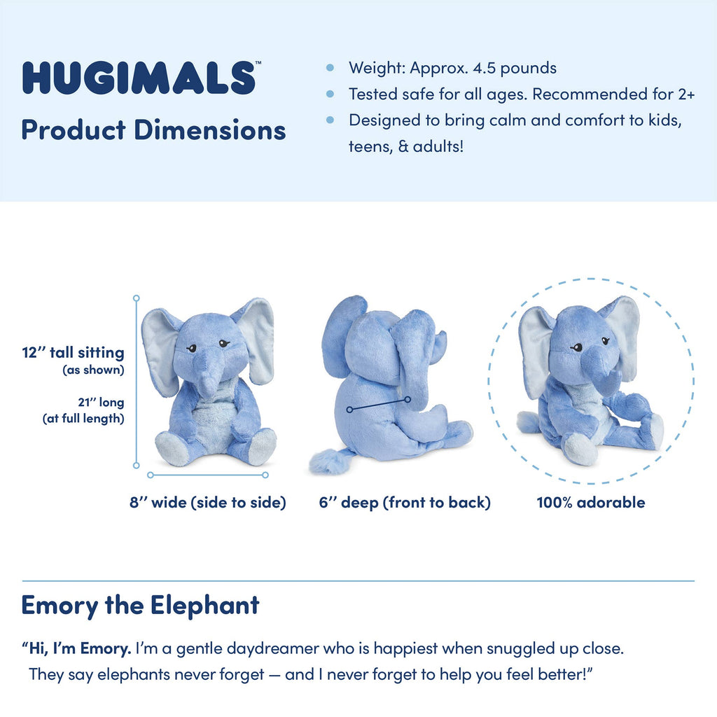 Emory the Elephant 4.5lb Weighted Plush Anxiety: Kids/Adults