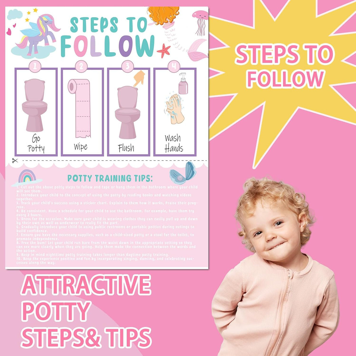 Potty Training Chart for Toddler 17 PCS Potty Training Sticker Chart 5 Fun Styles Potty Chart for Girls with Stickers Stickers for Kids Potty Training Reward