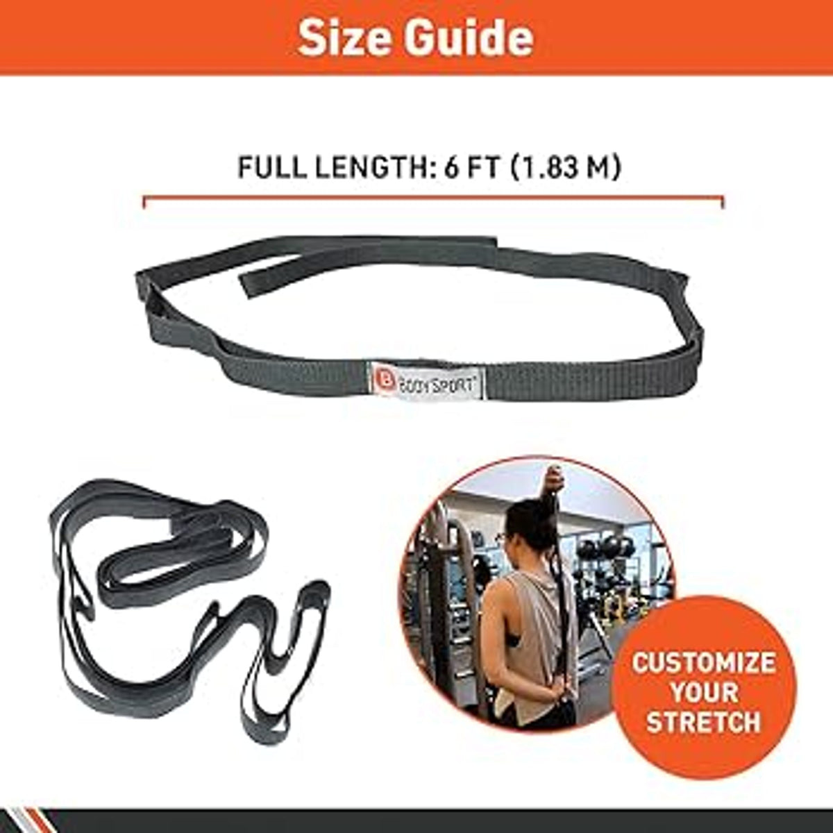 Body Sport Stretch Strap – Durable Woven With Loops