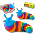 Rainbow Sensory Fidget Slug Kids Toys- Assorted